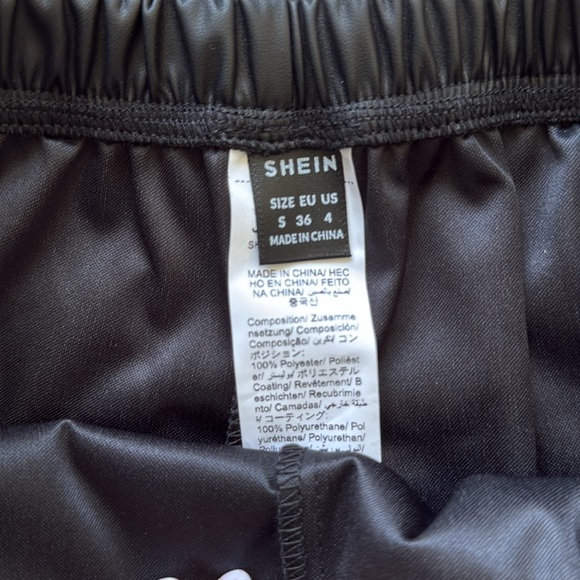 Black Faux Leather Skort - Picture 3 of 4